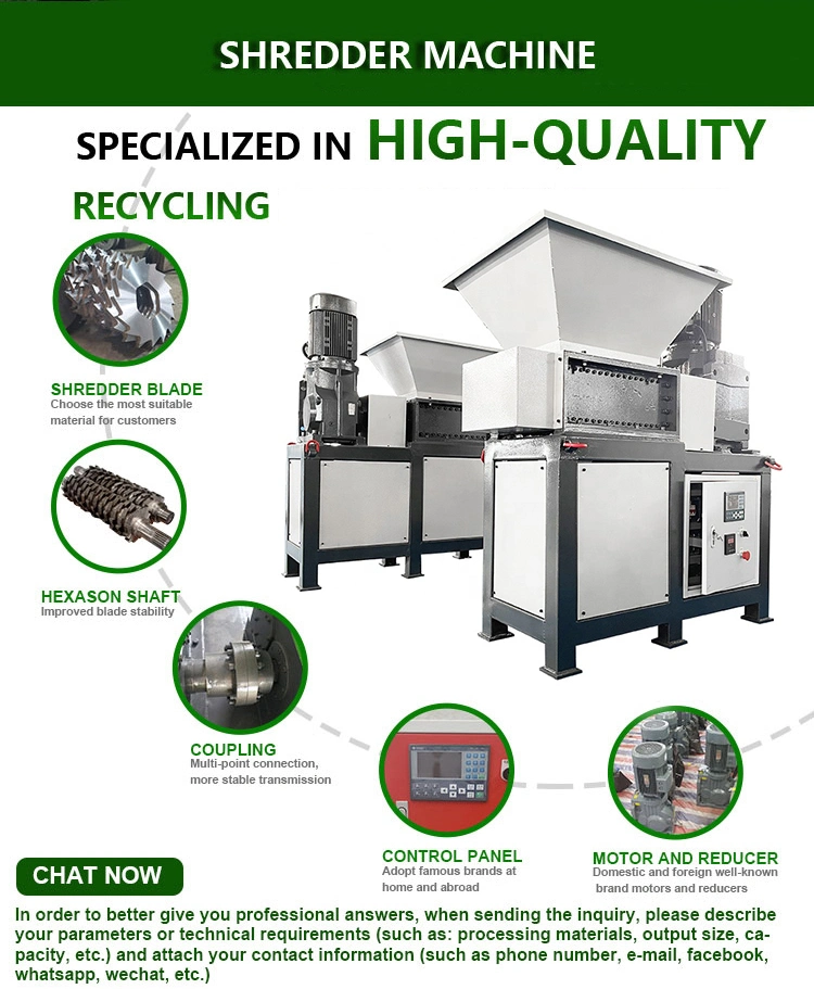 Copper Wire Iron Steel Tire Shredder Tyre Crusher Recycling Rubber Machine