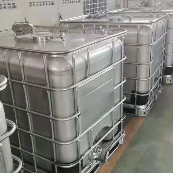 1000L 304 316L ステンレス鋼 IBC タンク化学液体食品貯蔵